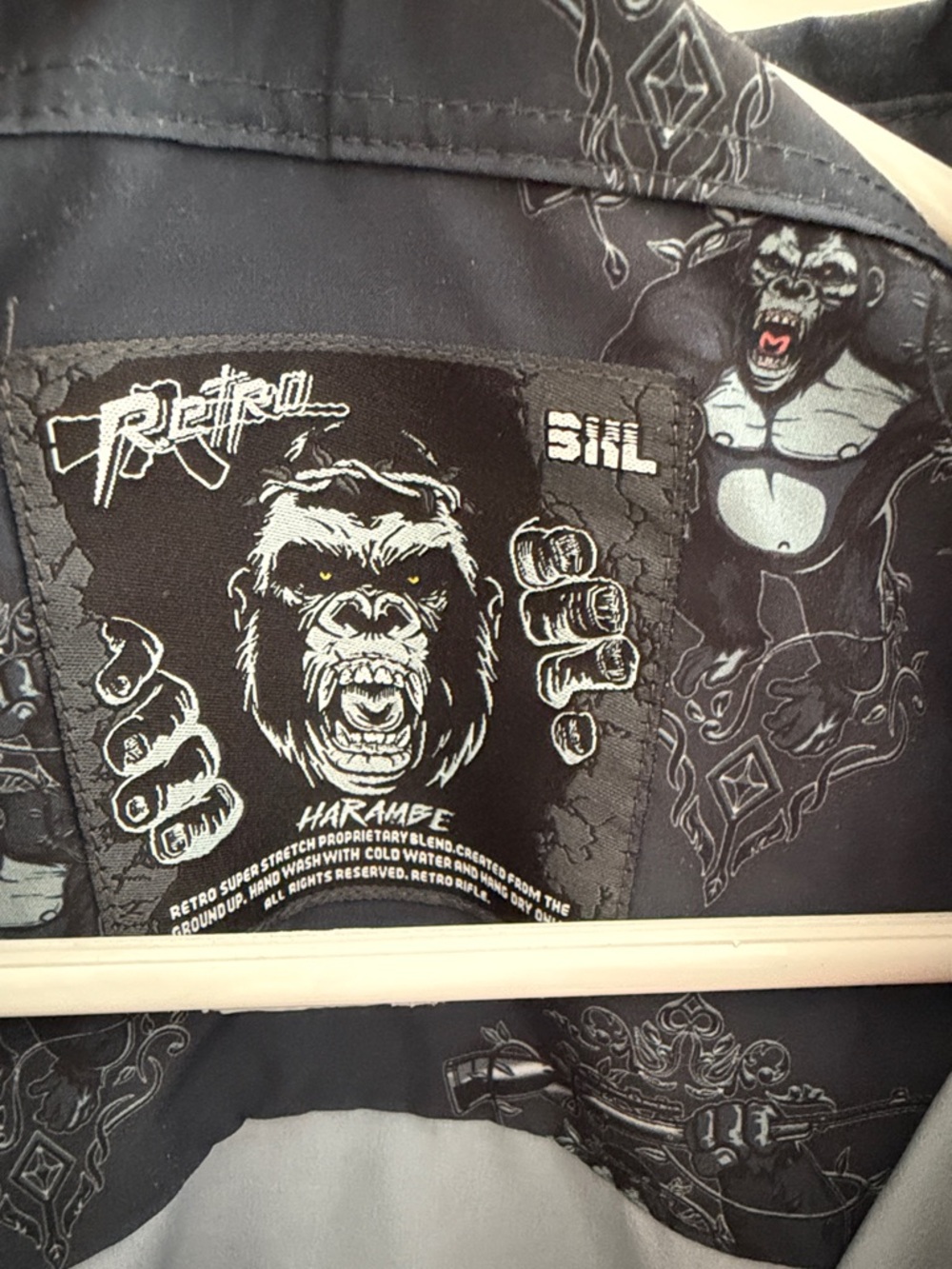 Retro Rifle Harambe Button Down - Picture 2 of 3